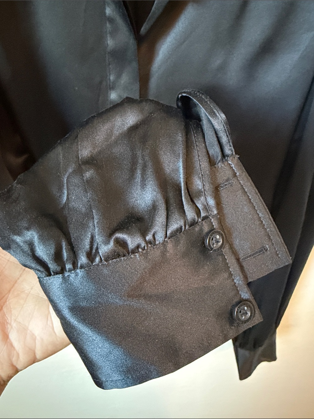 FRAME Gillian 100% silk button down blouse black size small - Picture 5 of 7